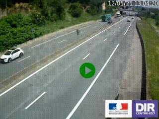 Caméra autoroutière sur l'A47 à hauteur de Givors, a proximité de Lyon. La webcam est orientée vers Lyon