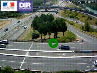 Webcam traffic à Grenoble-sud sur l'autoroute A480. Vue orientée vers l'entrée et la sortie de Grenoble