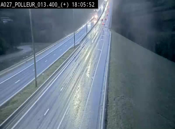 Webcam sur l'A27/E42 à hauteur du Viaduc de Polleur, juste après l'aire de Polleur