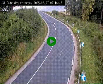 Webcam en haut de la Côte des Carreaux sur la N31 à Avesnes-en-Bray. Vue orientée vers Rouen