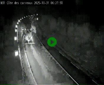 Webcam en haut de la Côte des Carreaux sur la N31 à Avesnes-en-Bray. Vue orientée vers Rouen