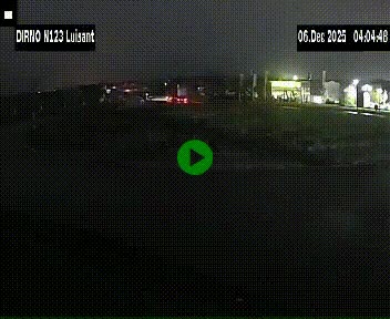 Webcam en périphérie de Chartres sur la N123, à hauteur de Luisant. Vue orientée vers Chartres