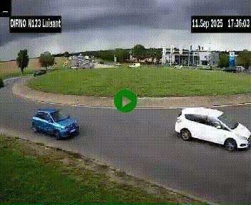 Webcam en périphérie de Chartres sur la N123, à hauteur de Luisant. Vue orientée vers Chartres