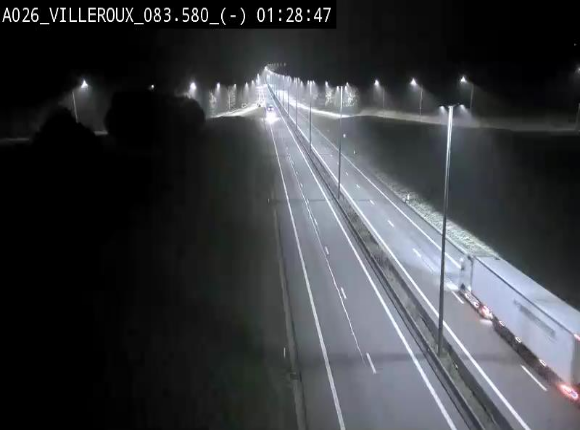 Webcam autoroute A26/E25 à hauteur de Vaux-sur-Sûre, à la jonction avec la N85 en direction de Liège - BK 83.6