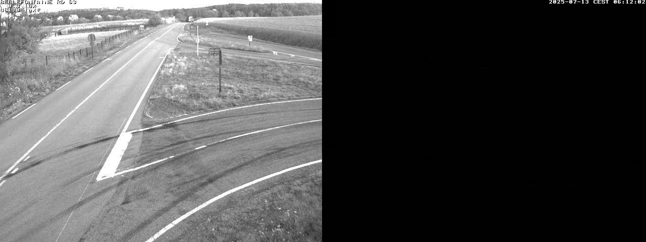 Webcam à Bellefontaine dans les Vosges à 552 mètres d'altitude sur la D63, à la jonction avec la D20A