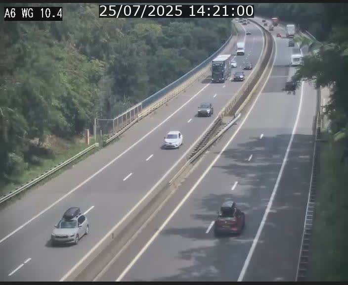 Traffic live webcam Luxembourg Mamer - A6 - BK 10.4 - direction Luxembourg/France/Allemagne