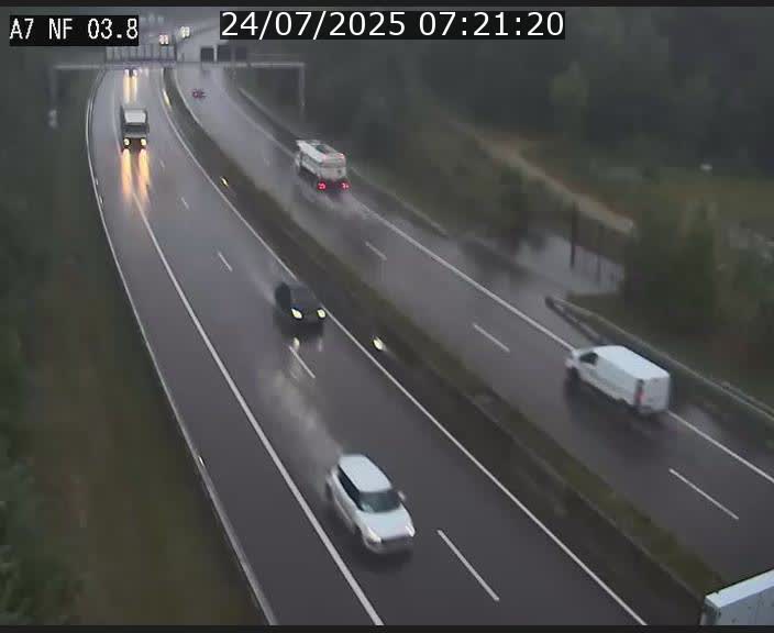 Webcam autoroute A7 au Luxembourg à la sortie du Tunnel Stafelter vers le Nord