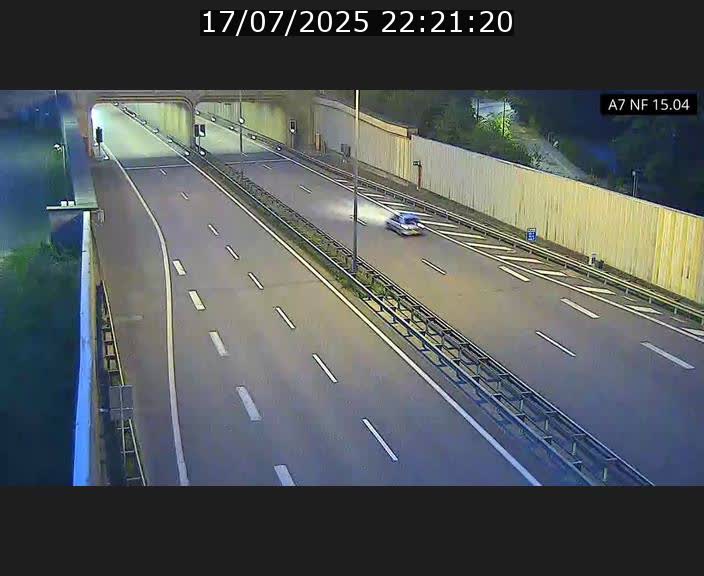 Caméra trafic Luxembourg - A7, Tunnel Mersch, entrée sud, direction Ettelbruck