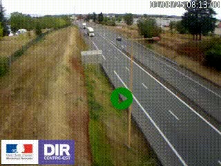 Webcam à Mably, à proximité de Roanne en direction de Moulins sur la N7