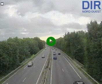 Webcam sur le périphérique de Caen (N814) à l'est de la ville, à Mondeville hauteur de la sortie 2, Presqu'île-Rives de l'Orne, au bout de l'autoroute A13