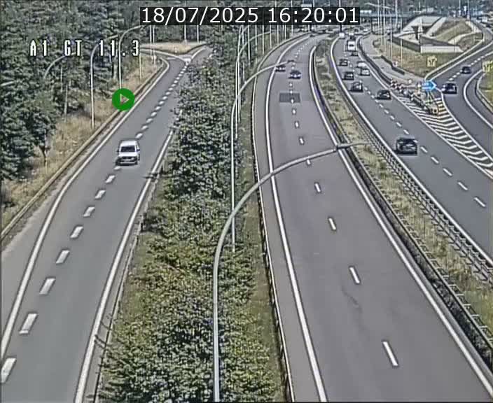 Traffic live webcam Luxembourg Senningerberg - A1 direction Allemagne - BK 11.3