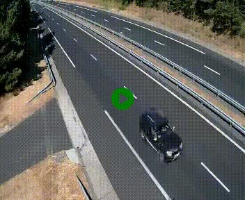 Caméra autoroute A75 à hauteur du col des Issartets en direction de Montpellier