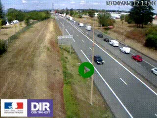 Webcam à Mably, à proximité de Roanne en direction de Moulins sur la N7