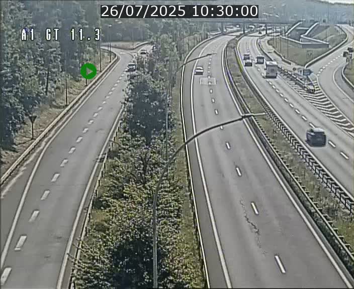 Traffic live webcam Luxembourg Senningerberg - A1 direction Allemagne - BK 11.3