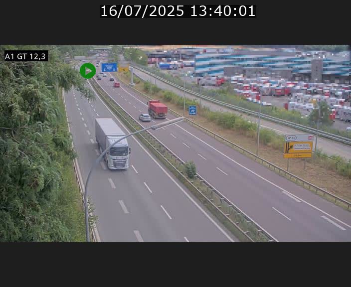 Traffic live webcam Luxembourg Senningerberg - A1 direction Allemagne - BK 12.3