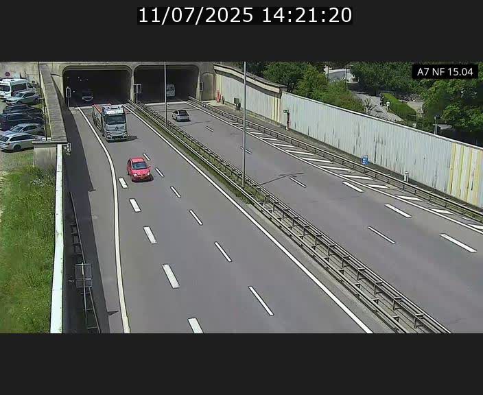 Caméra trafic Luxembourg - A7, Tunnel Mersch, entrée sud, direction Ettelbruck
