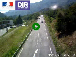 Web cam sur la N90 à Aime, en provenance de Bourg-Saint-Maurice et en direction d'Albertville
