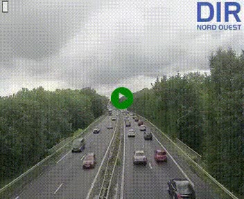 Webcam sur le périphérique de Caen (N814) à l'est de la ville, à Mondeville hauteur de la sortie 2, Presqu'île-Rives de l'Orne, au bout de l'autoroute A13