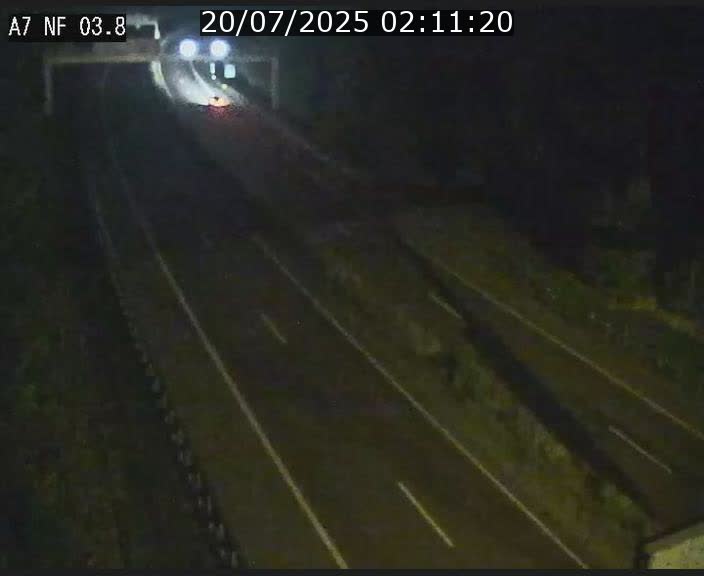 Webcam autoroute A7 au Luxembourg à la sortie du Tunnel Stafelter vers le Nord