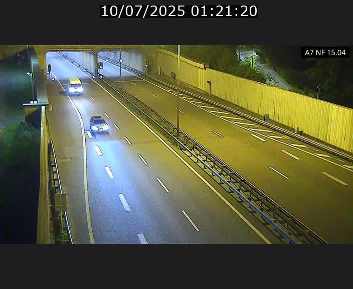 Caméra trafic Luxembourg - A7, Tunnel Mersch, entrée sud, direction Ettelbruck