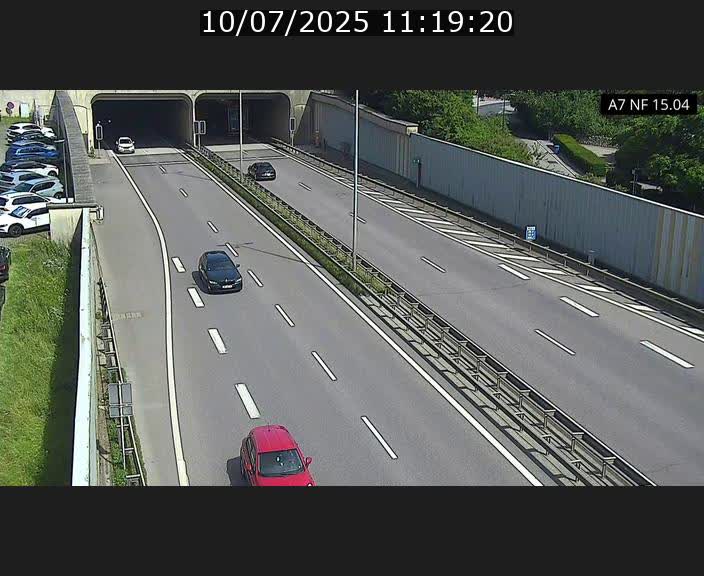Caméra trafic Luxembourg - A7, Tunnel Mersch, entrée sud, direction Ettelbruck