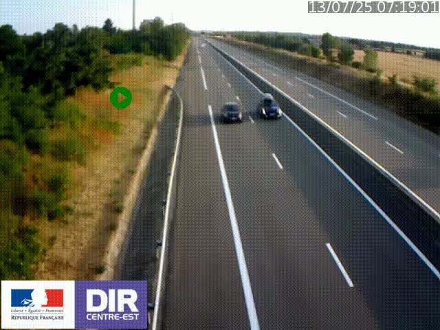 Webcam sur le contournement de Valence, sur la Nationale 7, à la jonction avec la N532, caméra orientée vers Grenoble