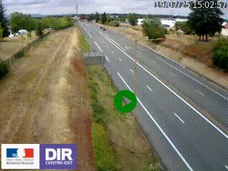 Webcam à Mably, à proximité de Roanne en direction de Moulins sur la N7