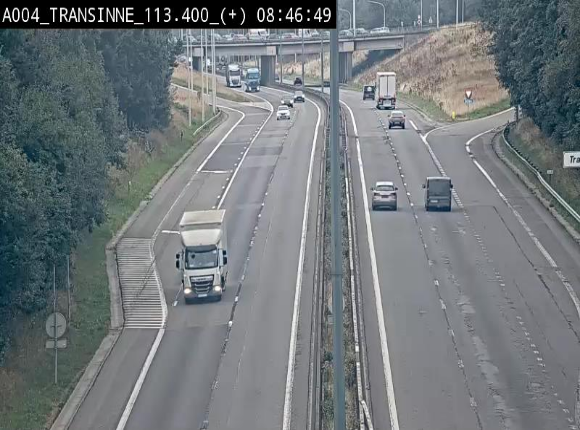 Webcam dans les Ardennes sur l'E411 à hauteur de Transinne. Vue orientée vers le sud de la Belgique