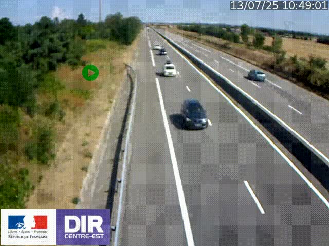 Webcam sur le contournement de Valence, sur la Nationale 7, à la jonction avec la N532, caméra orientée vers Grenoble