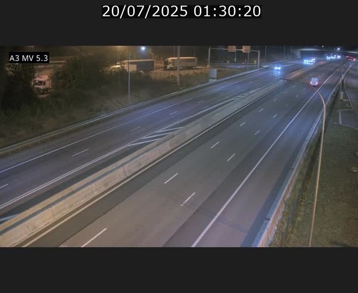 Webcam à l'Aire de Berchem au Luxembourg sur l'A3. Vue orientée vers la France