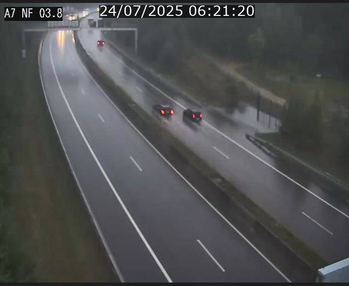 Webcam autoroute A7 au Luxembourg à la sortie du Tunnel Stafelter vers le Nord