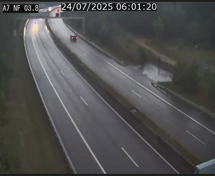 Webcam autoroute A7 au Luxembourg à la sortie du Tunnel Stafelter vers le Nord