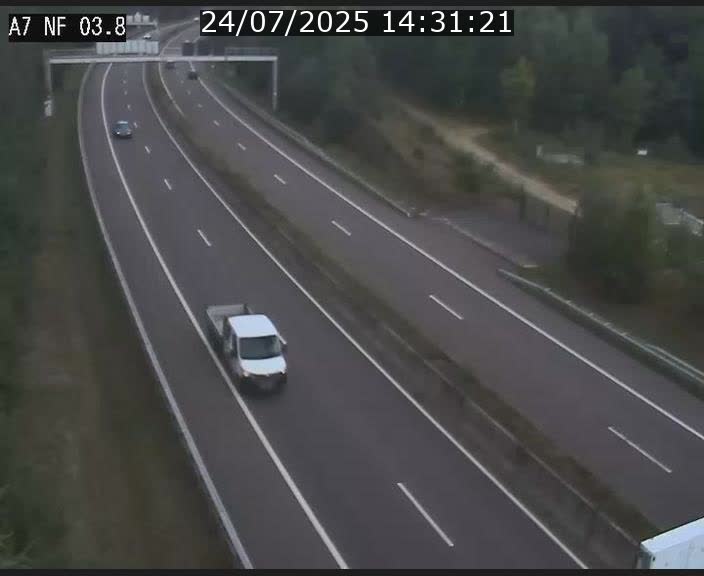 Webcam autoroute A7 au Luxembourg à la sortie du Tunnel Stafelter vers le Nord