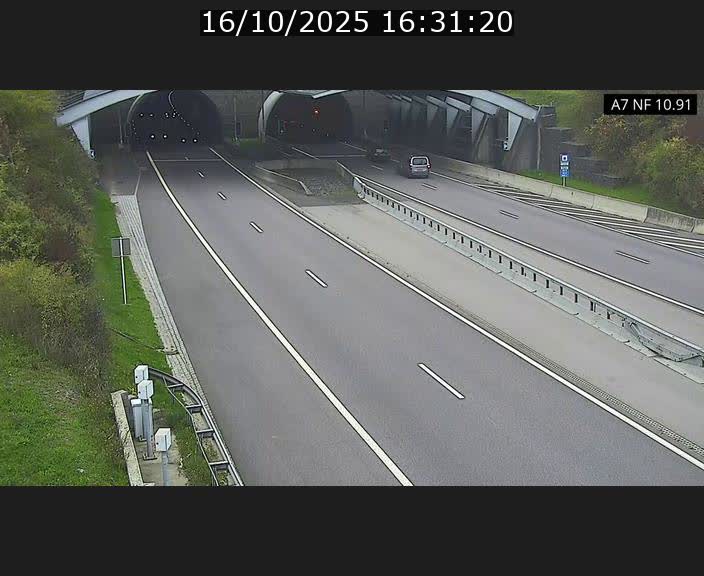 Caméra trafic Luxembourg - A7, Tunnel Gousselerbierg, entrée sud, direction Mersch