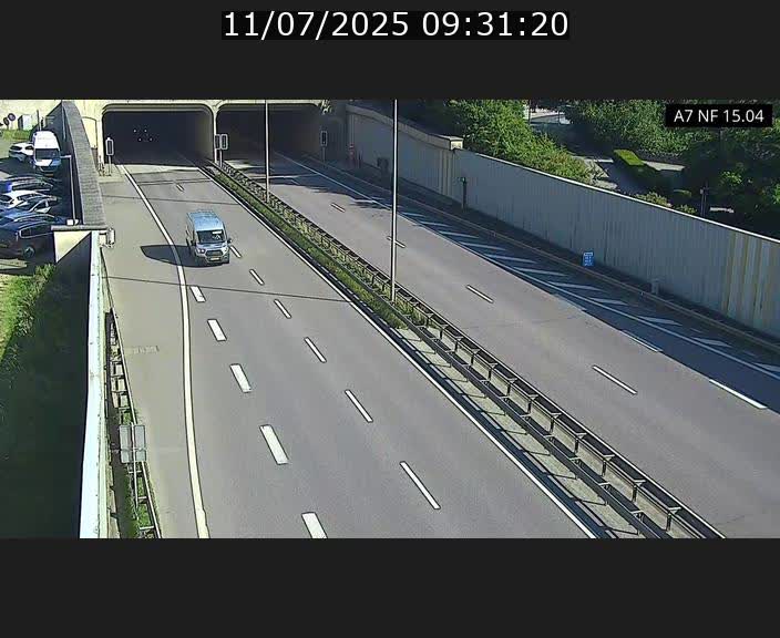 Caméra trafic Luxembourg - A7, Tunnel Mersch, entrée sud, direction Ettelbruck