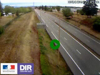Webcam à Mably, à proximité de Roanne en direction de Moulins sur la N7