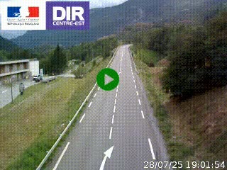 Web cam sur la N90 à Aime, en provenance de Bourg-Saint-Maurice et en direction d'Albertville