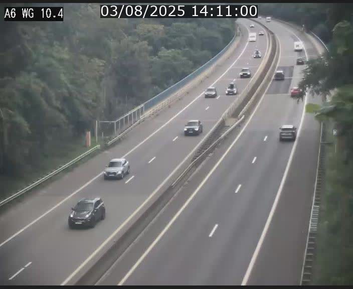 Traffic live webcam Luxembourg Mamer - A6 - BK 10.4 - direction Luxembourg/France/Allemagne
