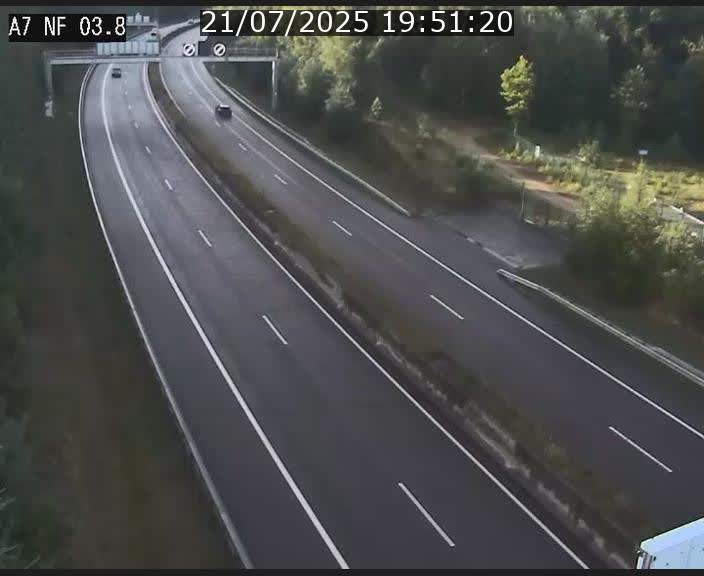 Webcam autoroute A7 au Luxembourg à la sortie du Tunnel Stafelter vers le Nord