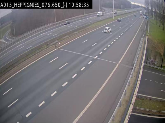 Webcam autoroute Belgique - Heppignies - E42 direction Namur - BK 76.4