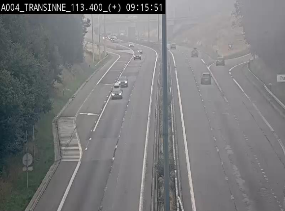 Webcam dans les Ardennes sur l'E411 à hauteur de Transinne. Vue orientée vers le sud de la Belgique