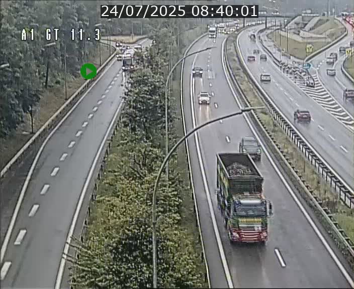 Traffic live webcam Luxembourg Senningerberg - A1 direction Allemagne - BK 11.3
