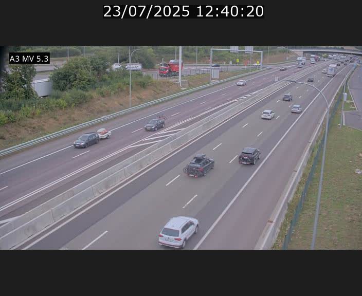 Webcam à l'Aire de Berchem au Luxembourg sur l'A3. Vue orientée vers la France