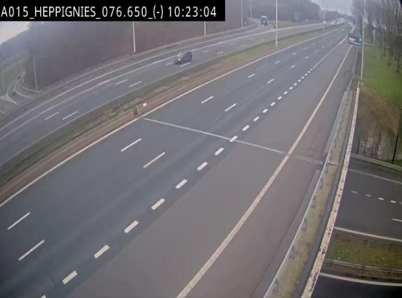 Webcam autoroute Belgique - Heppignies - E42 direction Namur - BK 76.4