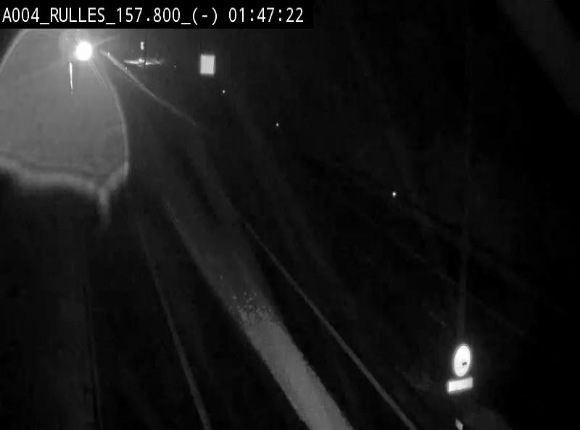 Webcam à Marbehan sur l'E411 à hauteur de la sortie 28a Rulles. Vue orientée vers Bruxelles
