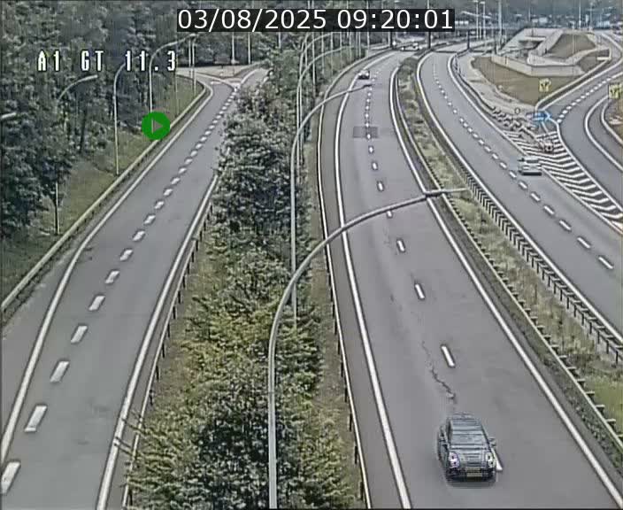 Traffic live webcam Luxembourg Senningerberg - A1 direction Allemagne - BK 11.3