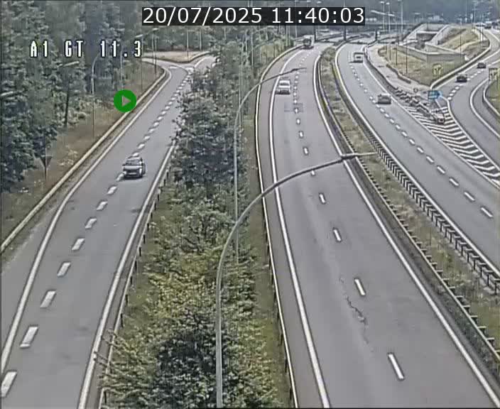 Traffic live webcam Luxembourg Senningerberg - A1 direction Allemagne - BK 11.3