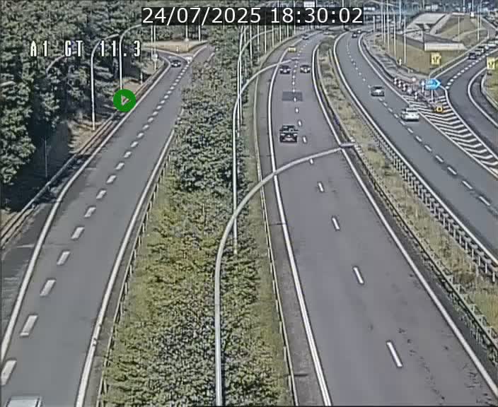 Traffic live webcam Luxembourg Senningerberg - A1 direction Allemagne - BK 11.3