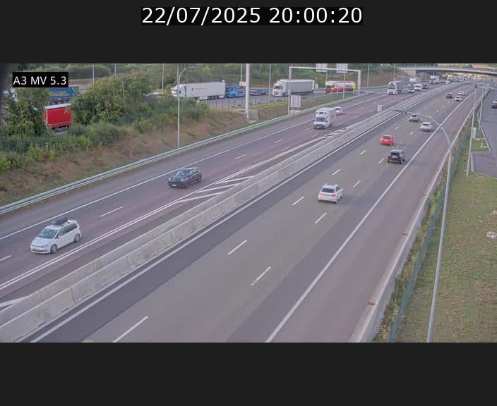 Webcam à l'Aire de Berchem au Luxembourg sur l'A3. Vue orientée vers la France