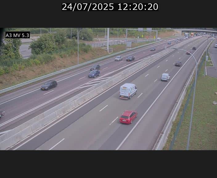 Webcam à l'Aire de Berchem au Luxembourg sur l'A3. Vue orientée vers la France